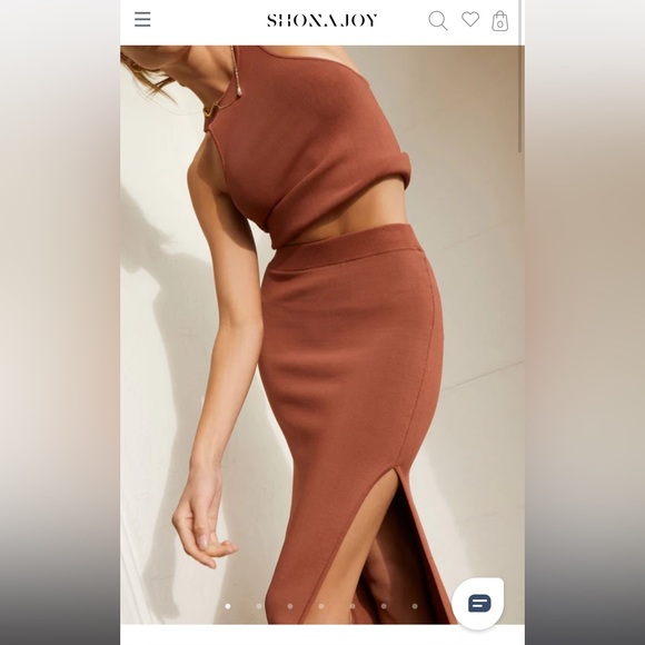 Shona Joy Basic Midi Skirt color Clay size XS - Picture 4 of 4